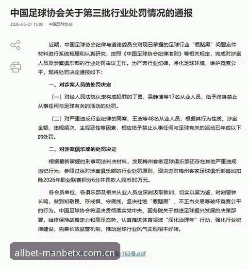 中国足协第三批禁足名单深度评测：行业洗牌与未来趋势分析